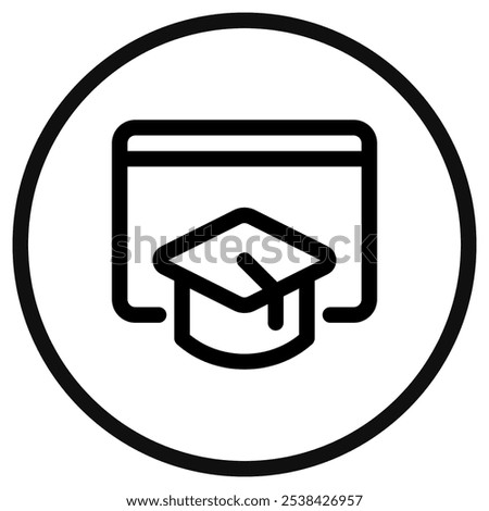 Editable online education, degree, and course vector icon. Online learning, course, tutorial. Part of a big icon set family. Perfect for web and app interfaces, presentations, infographics, etc