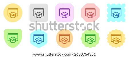 Editable online education, degree, and course vector icon. Online learning, course, tutorial. Part of a big icon set family. Perfect for web and app interfaces, presentations, infographics, etc