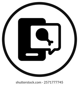 Editable online food order, phone order vector icon. Part of a big icon set family. Perfect for web and app interfaces, presentations, infographics, etc