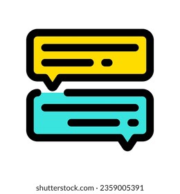Foro online editable, icono del vector de discusión. Aprendizaje en línea, curso, tutorial. Parte de una familia de iconos grandes. Perfecto para interfaces web y de aplicaciones, presentaciones, infografías, etc