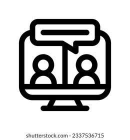 Editable online meeting, conference, chat vector icon. Remote work, job, profession, freelance. Part of a big icon set family. Perfect for web and app interfaces, presentations, infographics, etc