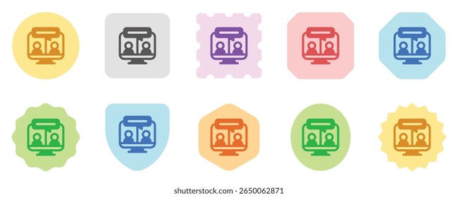 Editable online meeting, conference, chat vector icon. Remote work, job, profession, freelance. Part of a big icon set family. Perfect for web and app interfaces, presentations, infographics, etc