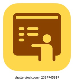 Editable online teacher, tutor, trainer vector icon. Online learning, course, tutorial. Part of a big icon set family. Perfect for web and app interfaces, presentations, infographics, etc