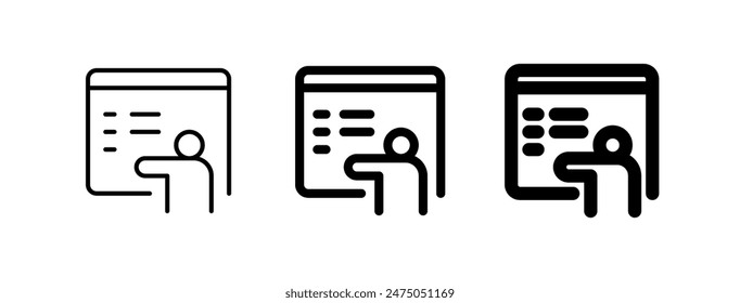 Editable online teacher, tutor, trainer vector icon. Online learning, course, tutorial. Part of a big icon set family. Perfect for web and app interfaces, presentations, infographics, etc