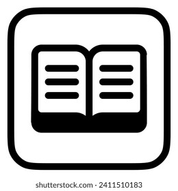 Editable open book, reading, literature vector icon. Part of a big icon set family. Perfect for web and app interfaces, presentations, infographics, etc