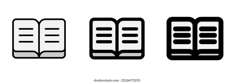 Editable open book, reading, literature vector icon. Part of a big icon set family. Perfect for web and app interfaces, presentations, infographics, etc