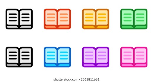 Editable open book, reading, literature vector icon. Part of a big icon set family. Perfect for web and app interfaces, presentations, infographics, etc