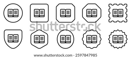 Editable open book, reading, literature vector icon. Part of a big icon set family. Perfect for web and app interfaces, presentations, infographics, etc
