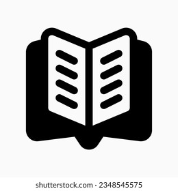Editable open book vector icon. Reading, literature, library, education. Part of a big icon set family. Perfect for web and app interfaces, presentations, infographics, etc