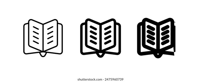 Editable open book vector icon. Reading, literature, library, education. Part of a big icon set family. Perfect for web and app interfaces, presentations, infographics, etc