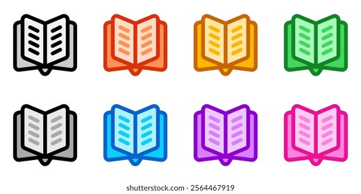 Editable open book vector icon. Reading, literature, library, education. Part of a big icon set family. Perfect for web and app interfaces, presentations, infographics, etc