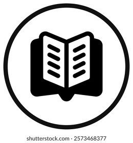 Editable open book vector icon. Reading, literature, library, education. Part of a big icon set family. Perfect for web and app interfaces, presentations, infographics, etc