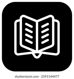 Editable open book vector icon. Reading, literature, library, education. Part of a big icon set family. Perfect for web and app interfaces, presentations, infographics, etc