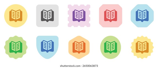 Ícone de vetor de livro aberto editável. Leitura, literatura, biblioteca, educação. Parte de uma grande família de conjuntos de ícones. Perfeito para interfaces web e app, apresentações, infográficos, etc