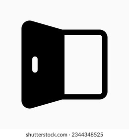 Editable open door, entrance vector icon. Property, real estate, construction, mortgage, interiors. Part of a big icon set family. Perfect for web and app interfaces, presentations, infographics, etc