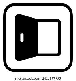 Editable open door, entrance vector icon. Property, real estate, construction, mortgage, interiors. Part of a big icon set family. Perfect for web and app interfaces, presentations, infographics, etc