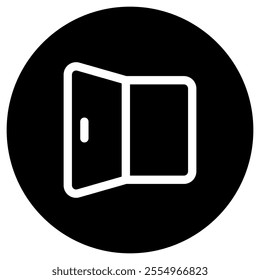 Editable open door, entrance vector icon. Property, real estate, construction, mortgage, interiors. Part of a big icon set family. Perfect for web and app interfaces, presentations, infographics, etc