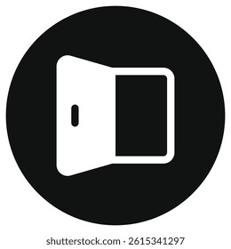 Editable open door, entrance vector icon. Property, real estate, construction, mortgage, interiors. Part of a big icon set family. Perfect for web and app interfaces, presentations, infographics, etc