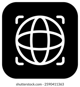 Editable open-world game, simulation, globe vector icon. Video game, game elements. Part of a big icon set family. Perfect for web and app interfaces, presentations, infographics, etc