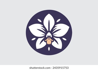 editable orchid logo is very suitable for women's needs company logo, elegant and graceful