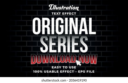 editable original series vector text effect with modern style