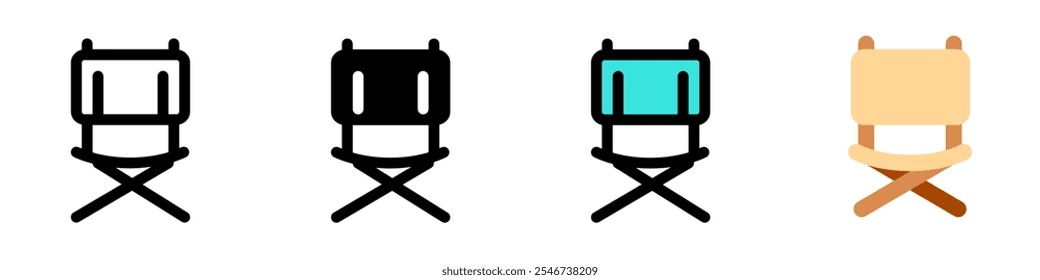 Editable outdoor, foldable, camping chair vector icon. Part of a big icon set family. Perfect for web and app interfaces, presentations, infographics, etc