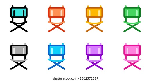 Editable outdoor, foldable, camping chair vector icon. Part of a big icon set family. Perfect for web and app interfaces, presentations, infographics, etc