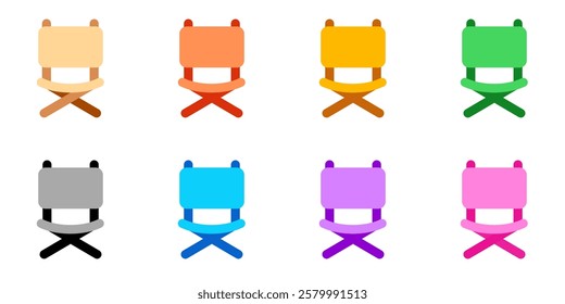 Editable outdoor, foldable, camping chair vector icon. Part of a big icon set family. Perfect for web and app interfaces, presentations, infographics, etc