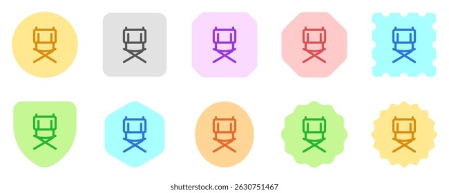Editable al aire libre, plegable, Vector de la silla de camping icono. Parte de una gran familia de iconos. Perfecto para interfaces de Web y App, presentaciones, infografías, etc