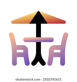 Editable outdoor seat vector icon. Cafe, coffee shop, restaurant, drink, beverages. Part of a big icon set family. Perfect for web and app interfaces, presentations, infographics, etc