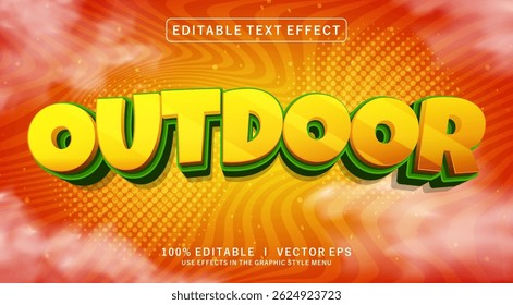 editable outdoor vector text effect with modern style design