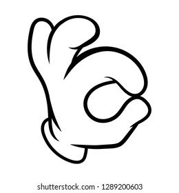editable outline cartoon hand vector, modern concept, simple style, usable for sign, icon and logo