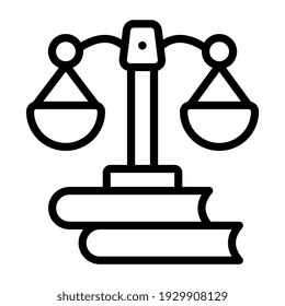     Editable outline design vector of justice balance 