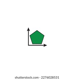 Editable outline icon of dimention, area and perimeter mesurement, with lenght and width arrow amount of square meter of space vector illustration, mesure, area dimension and dimension concept 