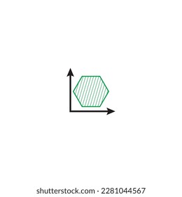 Icono de contorno editable de dimensión, área y medida del perímetro, con flecha de longitud y ancho de metro cuadrado de ilustración del vector espacial, medida, dimensión de área y concepto de dimensión 
