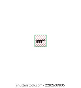 Icono de contorno editable de dimensión, área y medida del perímetro, con flecha de longitud y ancho de metro cuadrado de ilustración del vector espacial, medida, dimensión de área y concepto de dimensión 