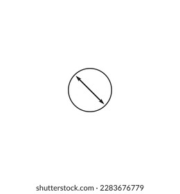 Editable outline icon of dimention, area and perimeter mesurement, with lenght and width arrow amount of square meter of space vector illustration, mesure, area dimension and dimension concept 