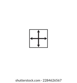 Editable outline icon of dimention, area and perimeter mesurement, with lenght and width arrow amount of square meter of space vector illustration, mesure, area dimension and dimension concept 