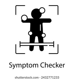 Editable outline icon of symptom checker