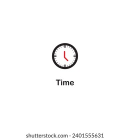 Editable outline icon for time concept isolated on white background, Flat vector illustration time icon clock illustration symbol sign event data vector,alarm icon. hour icon 