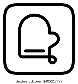 Editable oven mitten vector icon. Part of a big icon set family. Perfect for web and app interfaces, presentations, infographics, etc