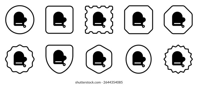 Editable oven mitten vector icon. Part of a big icon set family. Perfect for web and app interfaces, presentations, infographics, etc