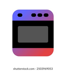 Icono de Vector de horno editable. Panadería, cocina, electrodomésticos, utensilios de cocina, comida. Parte de una gran familia de iconos. Perfecto para interfaces de Web y App, presentaciones, infografías, etc