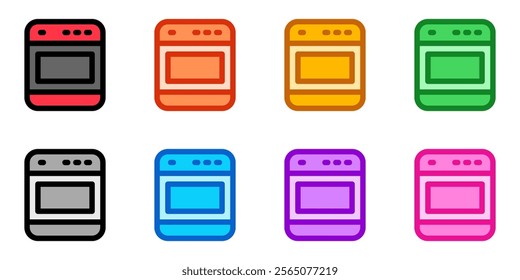 Editable oven vector icon. Bakery, cooking, appliances, kitchenware, food. Part of a big icon set family. Perfect for web and app interfaces, presentations, infographics, etc