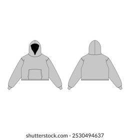 Editable Oversized Hoodie Mockup Vector | High-Resolution Fashion Design Template for Custom Apparel Mockups