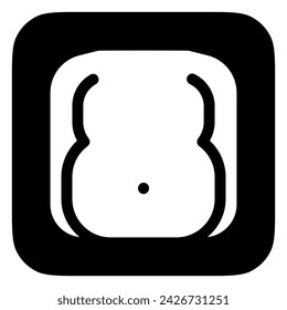 Editierbares übergewichtiges Körper-Vektor-Symbol. Teil einer großen Icon-Set-Familie. Perfekt für Web- und App-Schnittstellen, Präsentationen, Infografiken usw