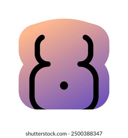 Icono de Vector de cuerpo con sobrepeso editable. Parte de una gran familia de iconos. Perfecto para interfaces de Web y App, presentaciones, infografías, etc