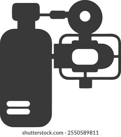 Editable oxygen tank vector icon. Part of a big icon set family