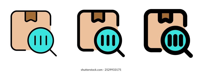 Editable package barcode scanner vector icon. Shipping, delivery, e-commerce, logistics. Part of a big icon set family. Perfect for web and app interfaces, presentations, infographics, etc