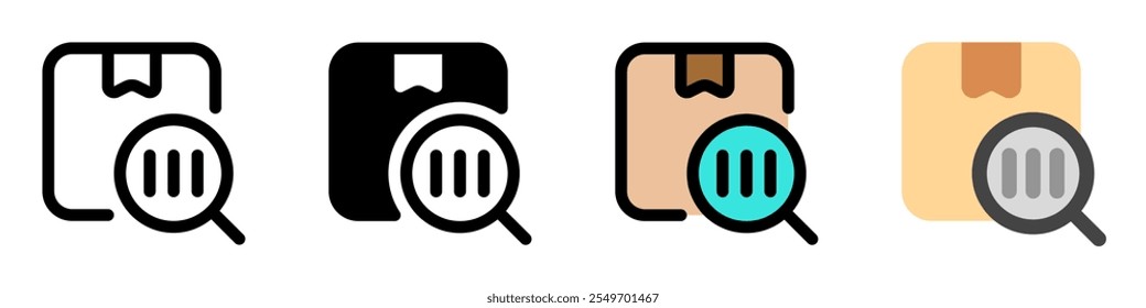 Editable package barcode scanner vector icon. Shipping, delivery, e-commerce, logistics. Part of a big icon set family. Perfect for web and app interfaces, presentations, infographics, etc